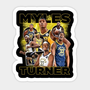 Vintage Myles Turner Indiana Retro Sticker
